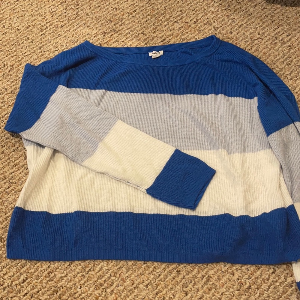 Garage blue striped sweater